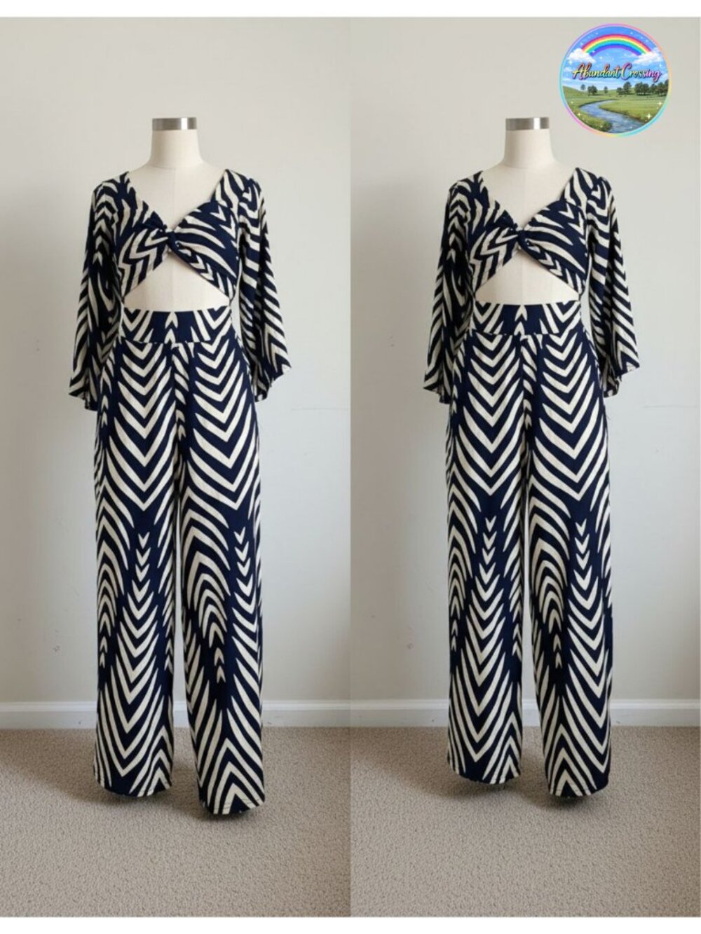 Womens Sleeveless V Neck Wide Leg Jumpsuit with Pockets